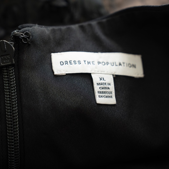 Dress The Population - Giovanna Floral Mesh Appliqué Gown - Picture 4 of 16